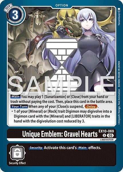 Image for Unique Emblem: Gravel Hearts - Digimon Card Game