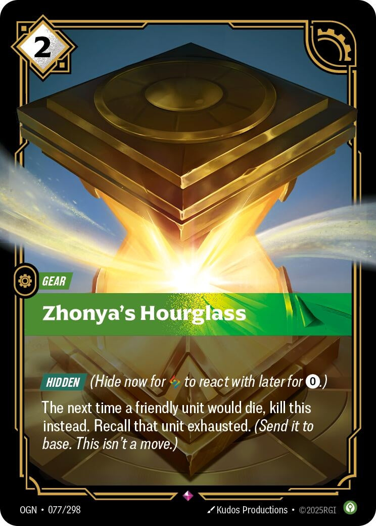 Image for Zhonya's Hourglass - Riftbound: League of Legends Trading Card Game