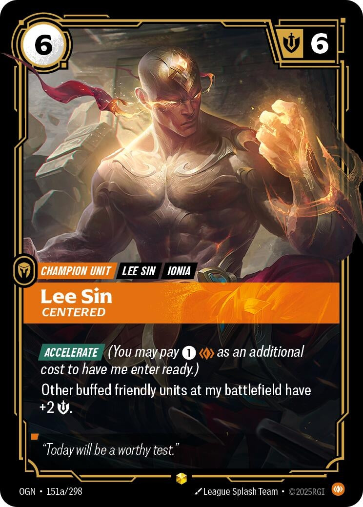 Image for Lee Sin, Centered (Alternate Art) - Riftbound: League of Legends Trading Card Game