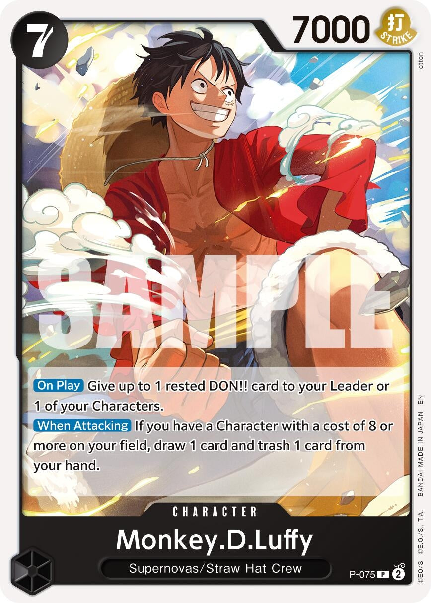 Image for Monkey.D.Luffy - P-075 (Reprint) - One Piece Card Game