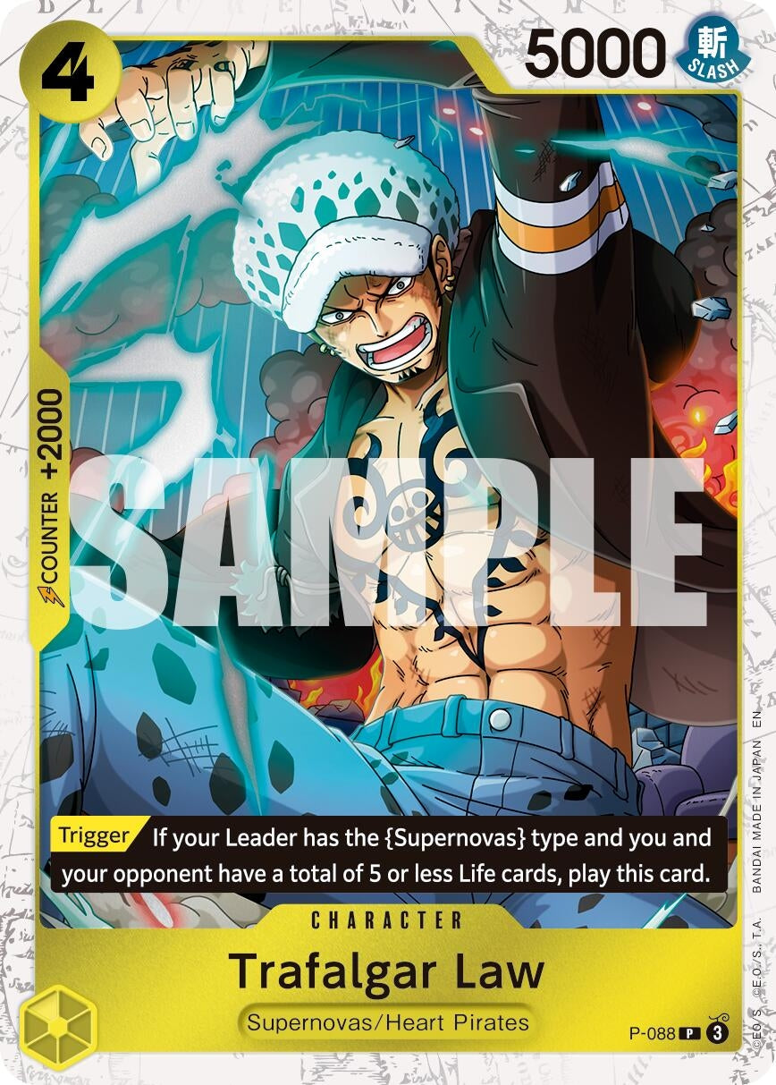 Image for Trafalgar Law - P-088 (Pirate Foil) - One Piece Card Game