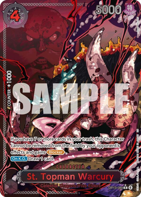 Image for St. Topman Warcury (Parallel) - One Piece Card Game