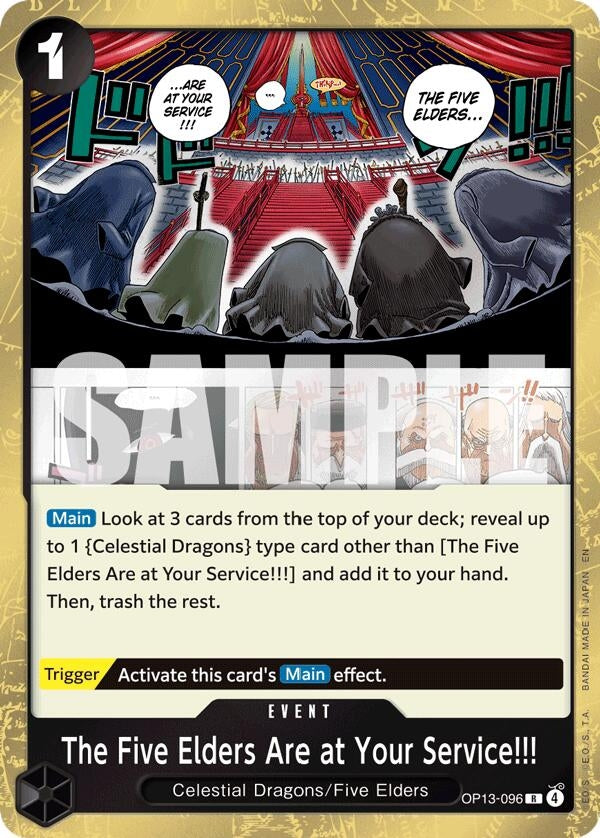 Image for The Five Elders Are at Your Service!!! - One Piece Card Game