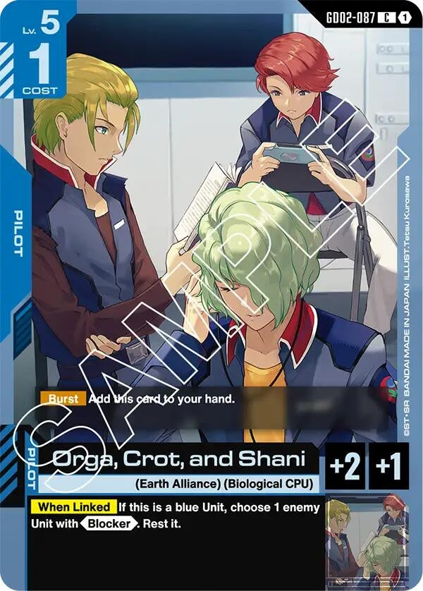 Image for Orga, Crot, and Shani - Gundam Card Game