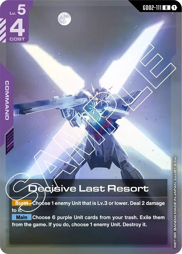 Image for Decisive Last Resort - Gundam Card Game