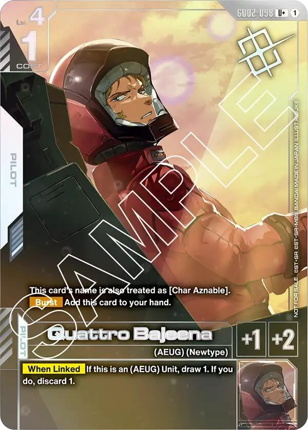 Image for Quattro Bajeena (Store Tournament Winner Pack 02) - Gundam Card Game