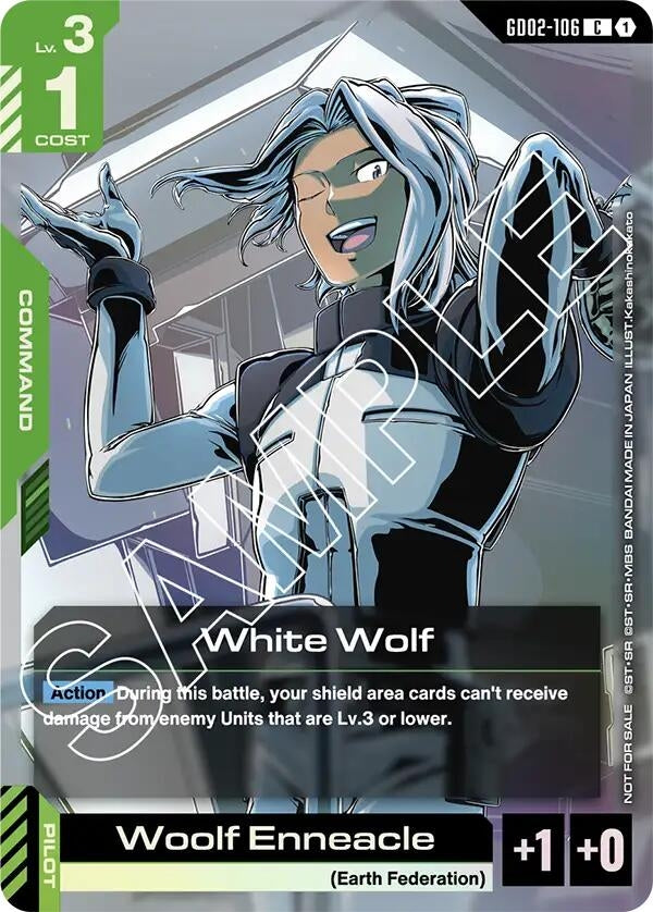 Image for White Wolf (Store Tournament Participant Pack 02) - Gundam Card Game