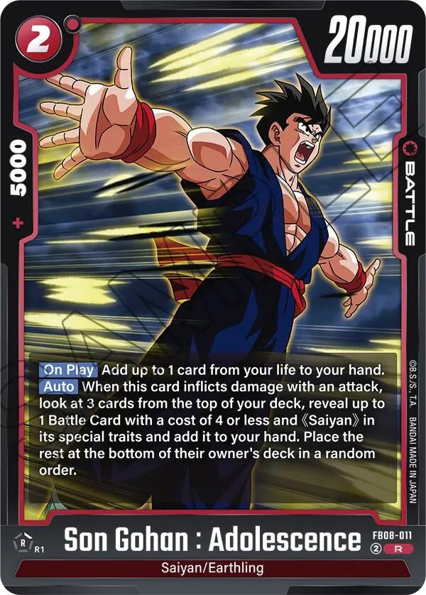 Image for Son Gohan : Adolescence - FB08-011 - Dragon Ball Super: Fusion World