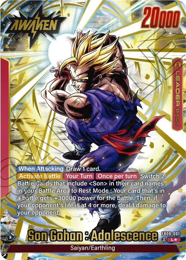 Image for Son Gohan : Adolescence - FB08-001 (Alternate Art) - Dragon Ball Super: Fusion World