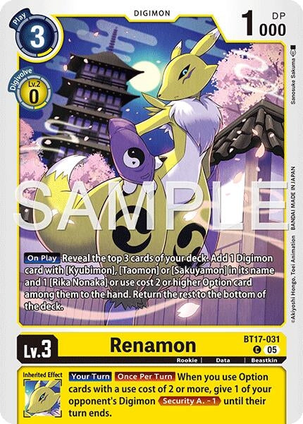 Image for Renamon (BT17-031) (Alternate Art) - Digimon Card Game
