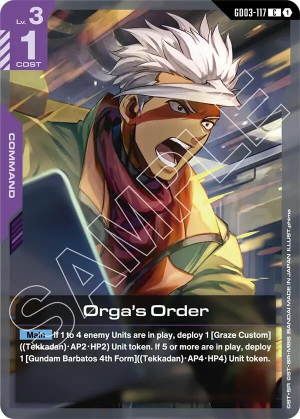 Image for Orga's Order - Gundam Card Game