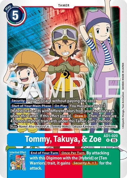 Image for Tommy, Takuya, & Zoe - Digimon Card Game