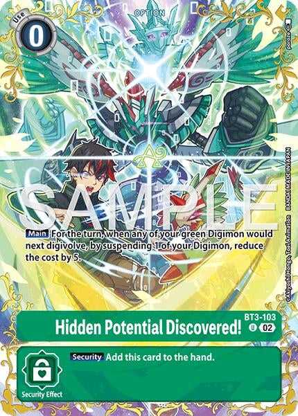 Hidden Potential Discovered! - BT3-103 (Alternate Art) GetthosemonsNZ Hidden Potential Discovered! - BT3-103 (Alternate Art) GetthosemonsNZ