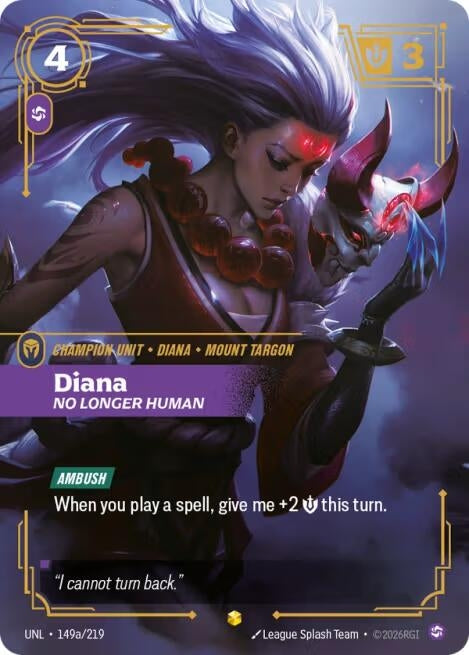 Image for Diana, No Longer Human (Alternate Art) - Riftbound: League of Legends Trading Card Game