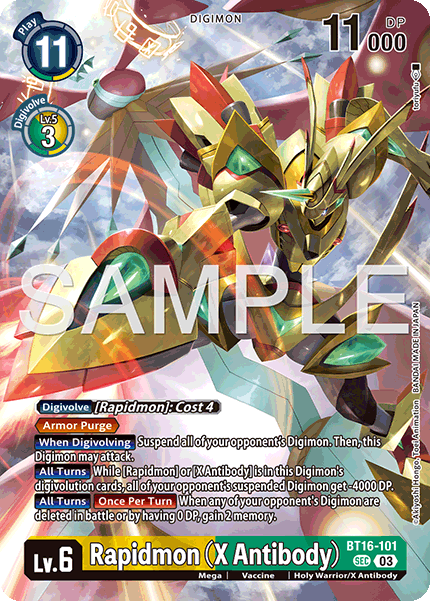 Rapidmon (X Antibody) (Limited Card Pack -Billion Bullet-)