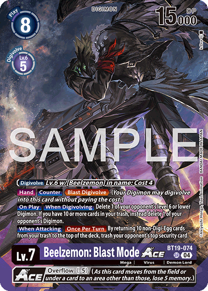 Beelzemon: Blast Mode ACE (Limited Card Pack -Billion Bullet-)