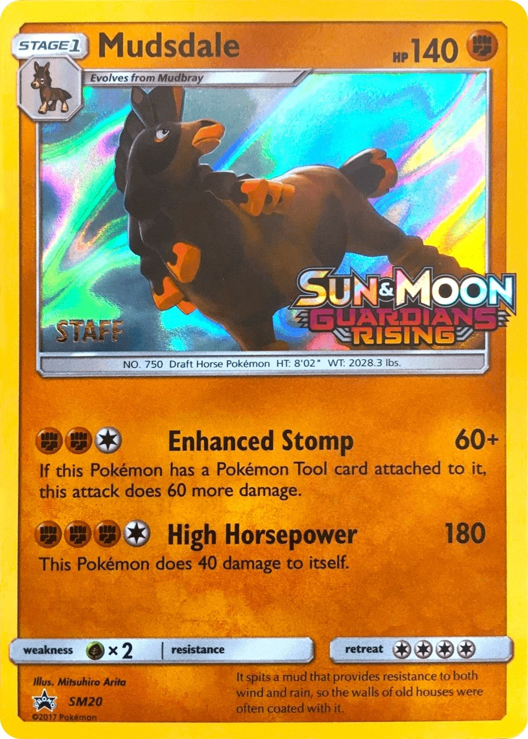 Image for Mudsdale - SM20 (Prerelease) [Staff] - Pokemon