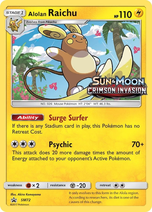Image for Alolan Raichu - SM72 (Prerelease) - Pokemon