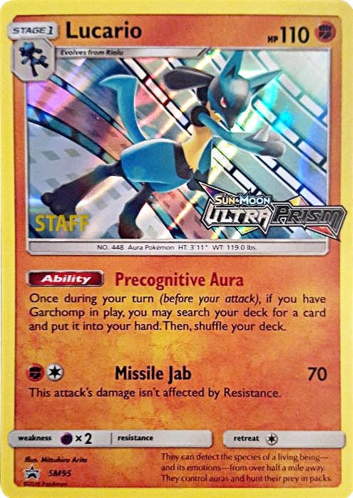 Image for Lucario - SM95 (Prerelease) [Staff] - Pokemon