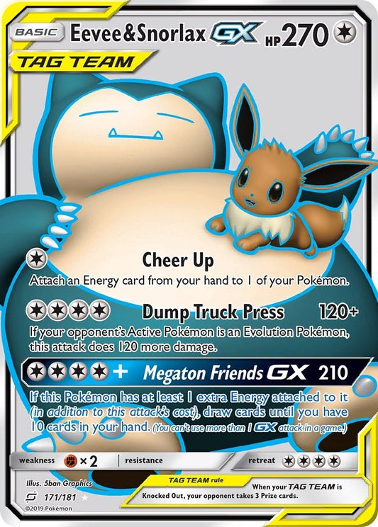 Image for Eevee & Snorlax GX (Full Art) - Pokemon