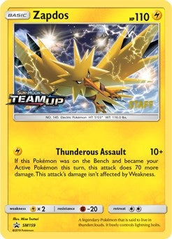 Image for Zapdos - SM159 (Prerelease) [Staff] - Pokemon