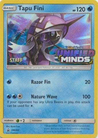 Image for Tapu Fini - SM203 (Prerelease) [Staff] - Pokemon