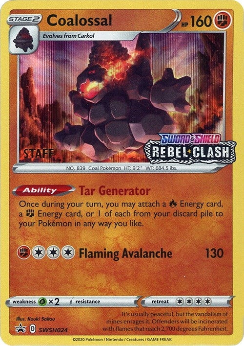 Image for Coalossal - SWSH024 (Prerelease) [Staff] - Pokemon