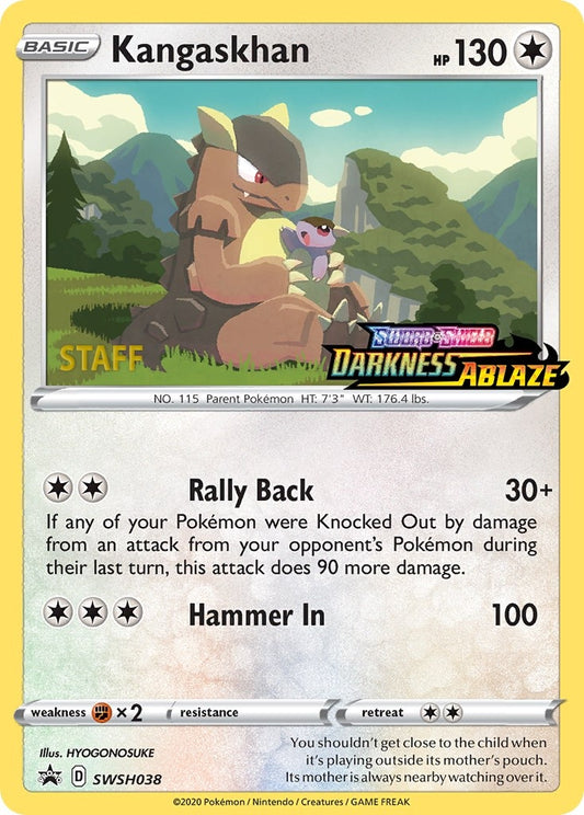 Image for Kangaskhan - SWSH038 (Prerelease) [Staff] - Pokemon