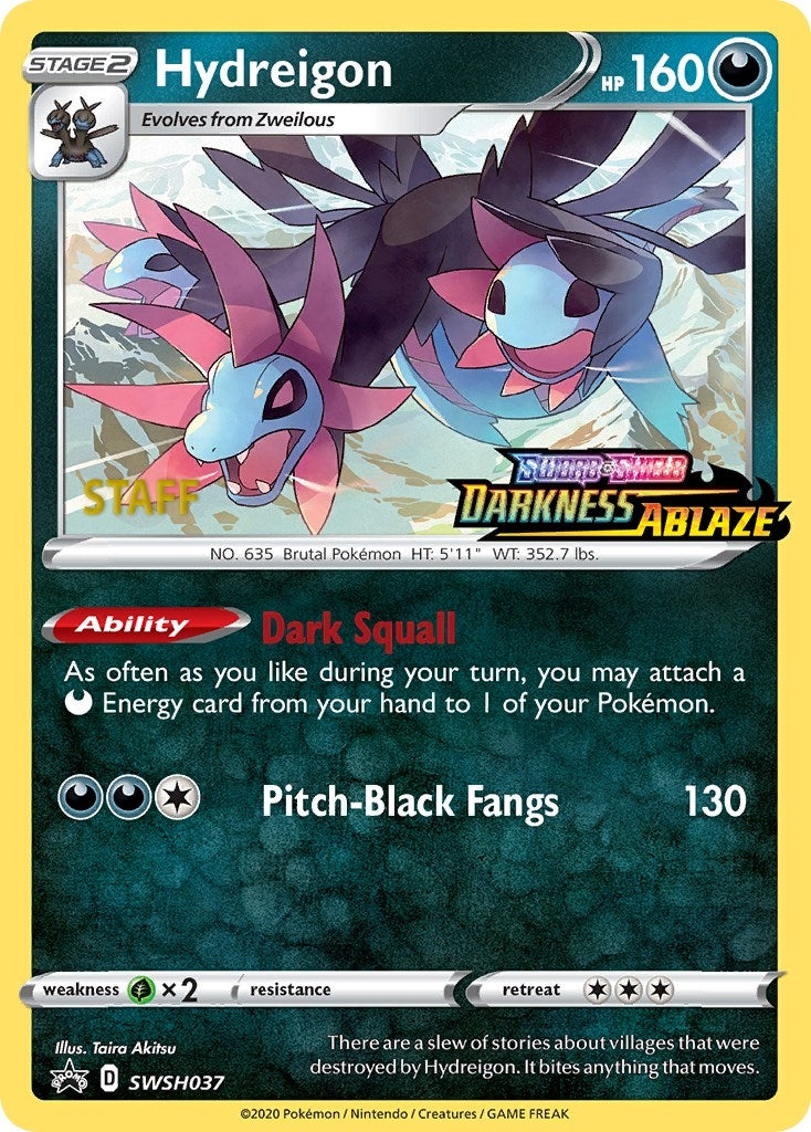 Image for Hydreigon - SWSH037 (Prerelease) [Staff] - Pokemon