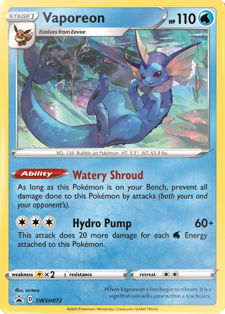 Image for Vaporeon - SWSH072 - Pokemon