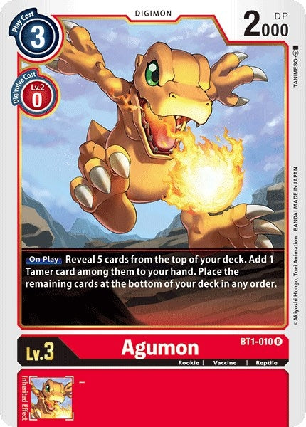 Image for Agumon - BT1-010 - Digimon Card Game