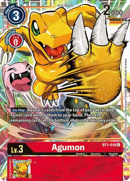 Image for Agumon - BT1-010 (Dash Pack Ver. 1.0) - Digimon Card Game
