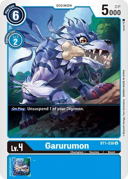 Image for Garurumon - BT1-036 - Digimon Card Game