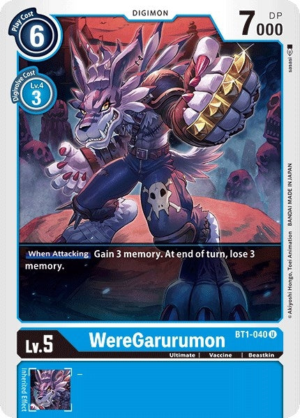 Image for WereGarurumon - BT1-040 - Digimon Card Game