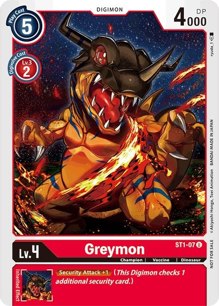 Image for Greymon - ST1-07 (Tamer Party Promo) - Digimon Card Game