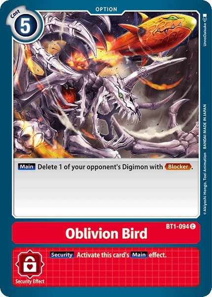 Image for Oblivion Bird - Digimon Card Game