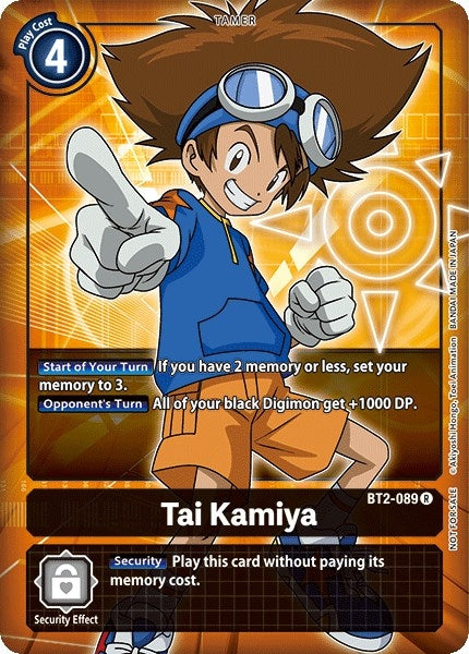 Image for Tai Kamiya - BT2-089 (Box Topper) - Digimon Card Game