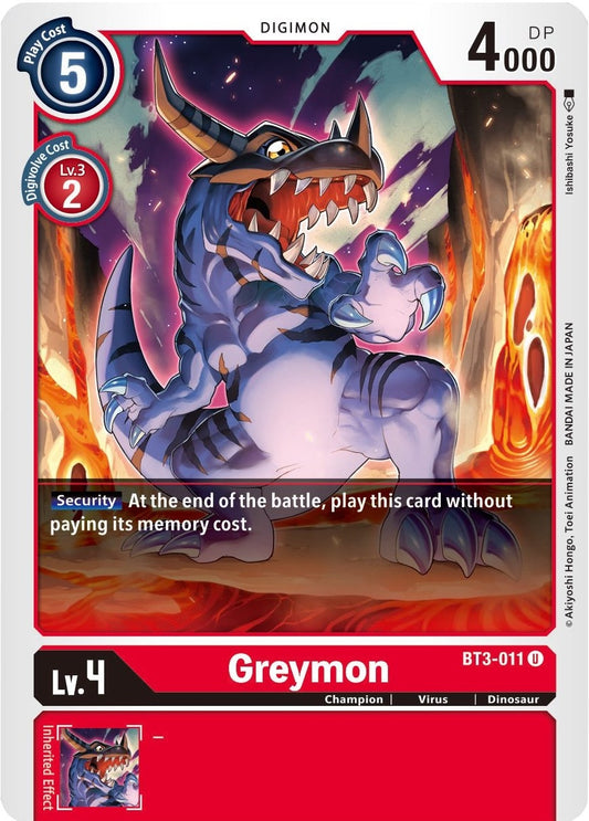 Image for Greymon - BT3-011 - Digimon Card Game