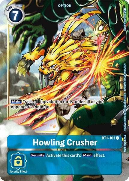 Image for Howling Crusher - BT1-101 (Dash Pack Ver. 1.5) - Digimon Card Game