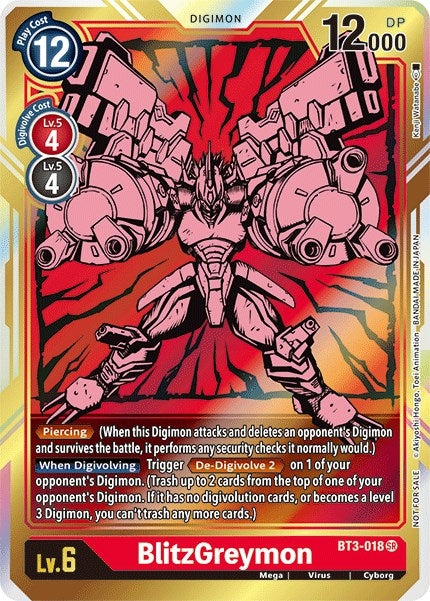 Image for BlitzGreymon - BT3-018 (Dash Pack Ver. 1.5) - Digimon Card Game