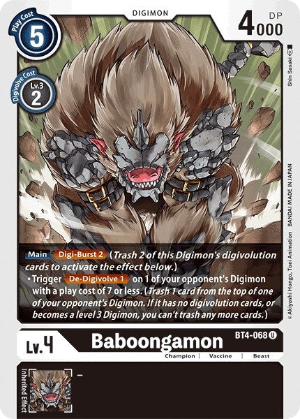 Image for Baboongamon - Digimon Card Game