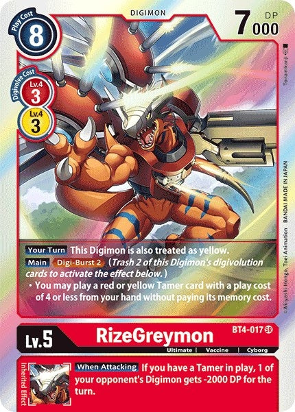 Image for RizeGreymon - Digimon Card Game