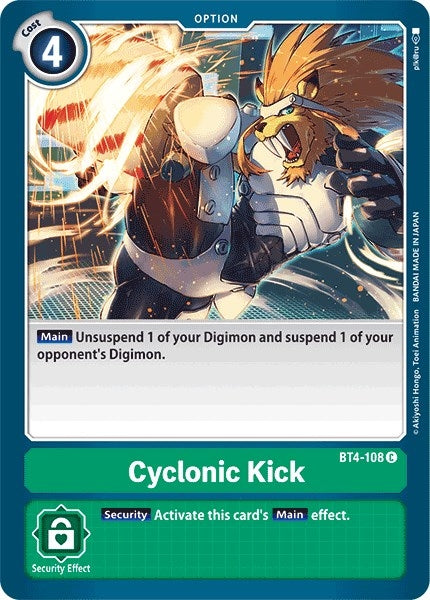 Image for Cyclonic Kick - Digimon Card Game