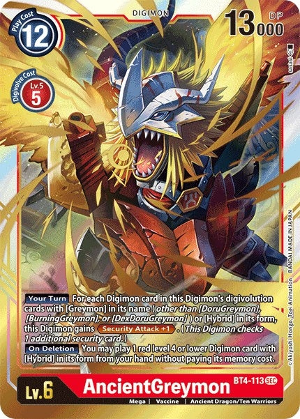 Image for AncientGreymon - Digimon Card Game