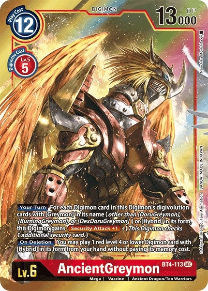 Image for AncientGreymon (Alternate Art) - Digimon Card Game