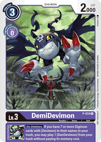 Image for DemiDevimon - P-034 - Digimon Card Game