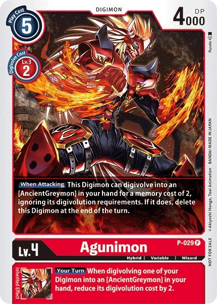 Image for Agunimon - P-029 - Digimon Card Game