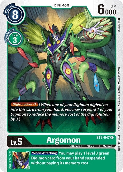 Image for Argomon - BT2-047 (Official Tournament Pack Vol.2) - Digimon Card Game
