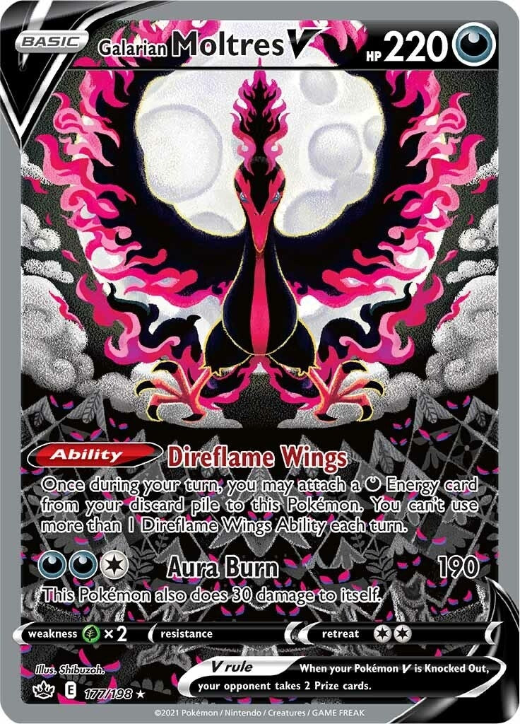 Image for Galarian Moltres V (Alternate Full Art) - Pokemon