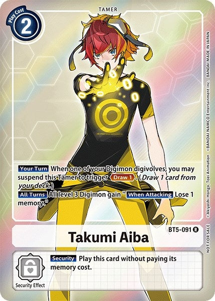 Image for Takumi Aiba (Box Topper) - Digimon Card Game